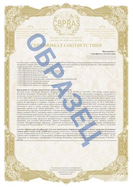 Образец Приложение к СТО 01.064.00220722.2-2020 Судак Сертификат СТО 01.064.00220722.2-2020 